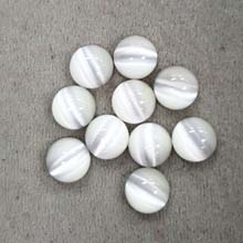 10MM ROUND CABOCHON CATS EYE WHITE(10PCS/BAG)